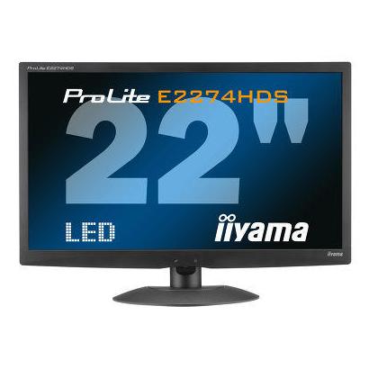 Refurbished 21,5" iiyama E2274HDS-B2 LED 2ms D-Sub/DVI/HDMI