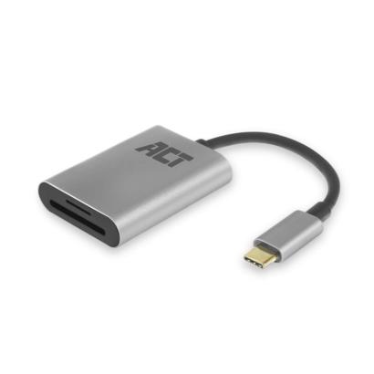ACT AC7054 USB-C Multi kaartlezer voor SD/micro SD aluminium