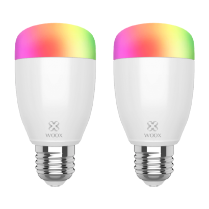 2-pack Woox R5085 Diamond slimme E27 LED lamp WiFi RGB