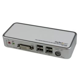 StarTech 2-poorts USB/DVI KVM switch met audio/kabels en hub