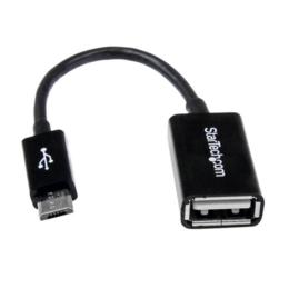 StarTech Micro USB naar USB OTG adapter M/F 12cm zwart