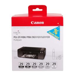 Canon PGI-29 foto value pack MBK/PBK/DGY/GY/LGY/CO