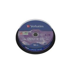 Verbatim DVD+R 8,5GB Dual Layer 10 stuks Spindel