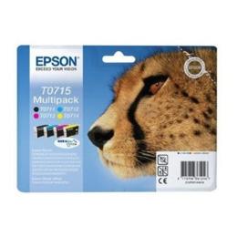Epson T0715 Multipack zwart/cyaan/magenta/geel