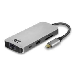 ACT AC7041 USB-C 4K Multiport HDMI docking met cardreader