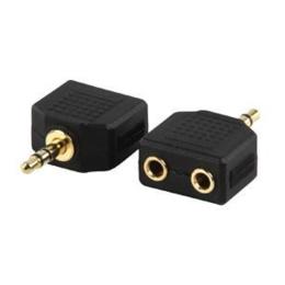 Audioconverter Stereo Jack naar 2x Kontra stekker (splitter)