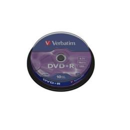 Verbatim DVD+R 4,7GB 10 stuks Spindel