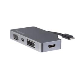 StarTech USB-C naar VGA, DVI, HDMI/mDP 4K video adapter grey