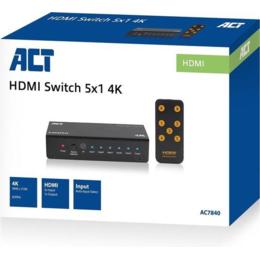 ACT 5 poorts HDMI switch 3D & 4K ondersteuning