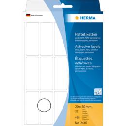 Herma 2410 etiketten 20x50mm wit 480 stuks