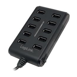 LogiLink UA0125 10-poorts USB lader met aan/uit knop