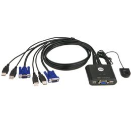 Aten CS22U 2-poorts USB KVM en VGA kabels
