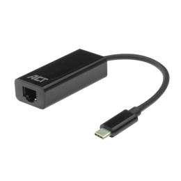 ACT USB-C naar Gigabit RJ45 netwerkadapter zwart