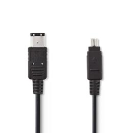 Nedis Firewire 400 4-pins naar 6 pins kabel 2m zwart