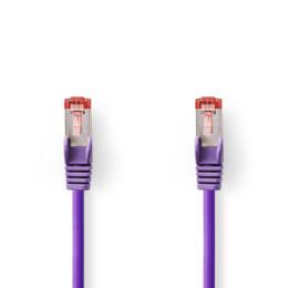 Paarse CAT6 S/FTP netwerkkabel 1 meter