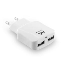 Ewent EW1302 2-poorts USB Smart IC lader 2.4A