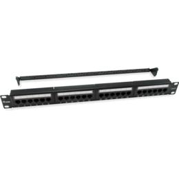 Equip Patch Panel 24-poorts CAT6 1U 19inch zwart