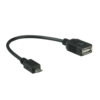 USB Micro B naar USB-A OTG adapter M/F 20cm