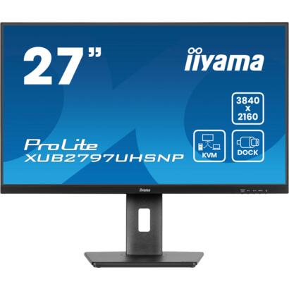 27" iiyama XUB2797UHSNP-B1 IPS 4ms HDMI/DP/USB Dock speakers