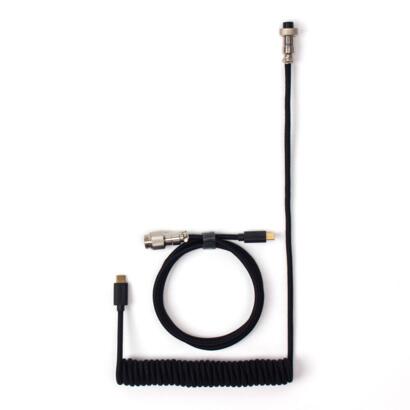 Keychron Coiled Aviator USB-C kabel recht zwart