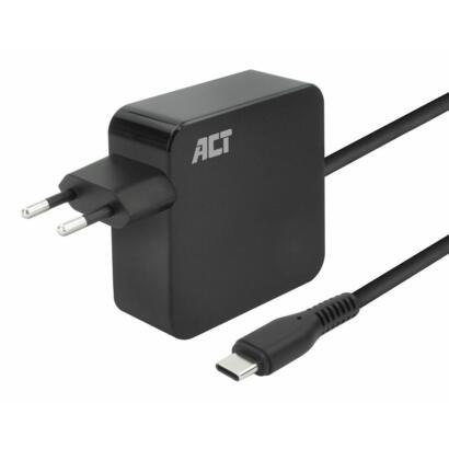 ACT 65W USB-C laptop adapter met Power Delivery zwart