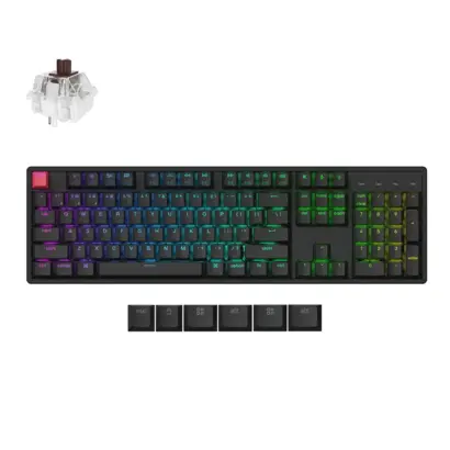 Keychron K10 QMK gaming toetsenbord alu. frame brown switch