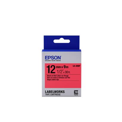 Epson LK-4RBP Tape 12mm zwart/pastel rood