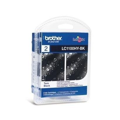 Brother LC1100HYBK Twin pack zwart