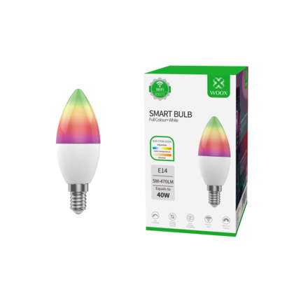 Woox R9075 Slimme E14 LED lamp WiFi RGB