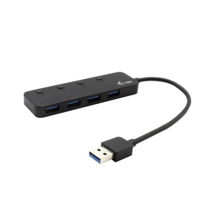 i-tec 4 poorts USB 3.0 metalen charging hub + On/Off knop