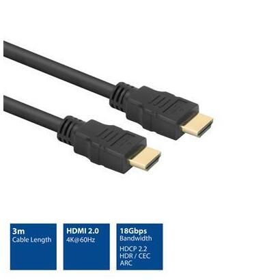ACT 4K high speed HDMI kabel V2.0 (AWG30) M/M 3 meter