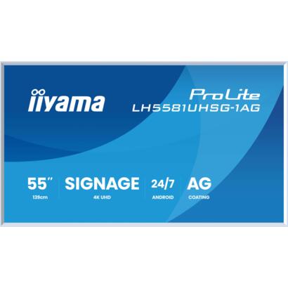 55" iiyama LH5581UHSG-1AG VA 4K UHD Digital signage display