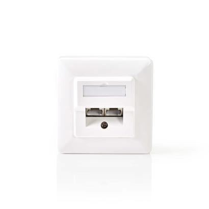 Nedis Wandcontactdoos netwerk 2xRJ45 In- en Opbouw ivoor
