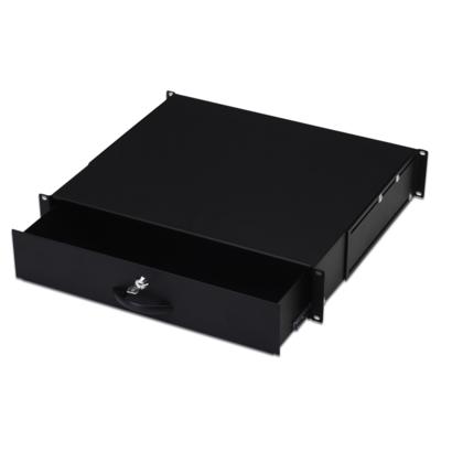 Digitus 19" Uitschuifbare Rack lade met slot 2U zwart