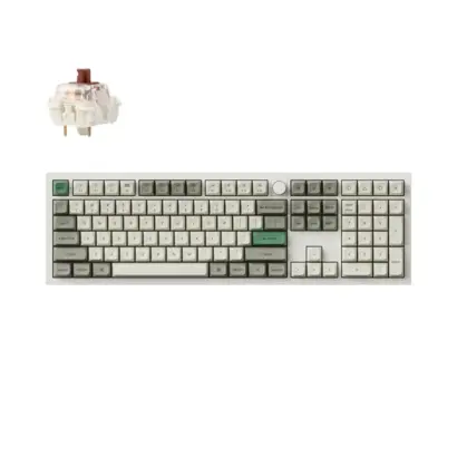 Keychron Q6 Max QMK/VIA gaming toetsenbord brown switch wit