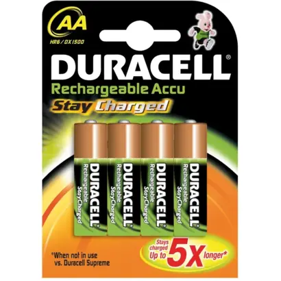 Duracell oplaadbare AA batterijen 4 stuks 2500mAh