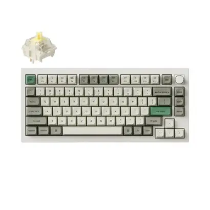 Keychron Q1 Max QMK/VIA gaming toetsenbord banana switch wit