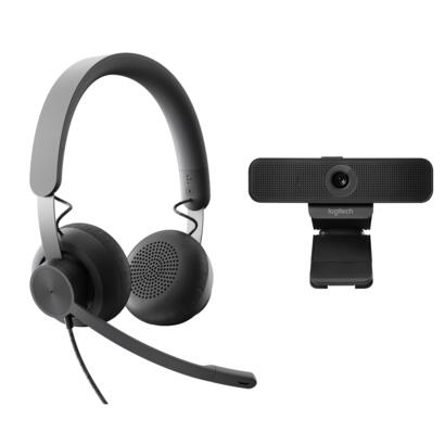 Logitech Video CollabKit C925e webcam met Zone UC headset