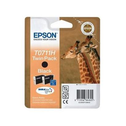 Epson T0711H DURABrite Ultra Double Pack zwart inktcartridge