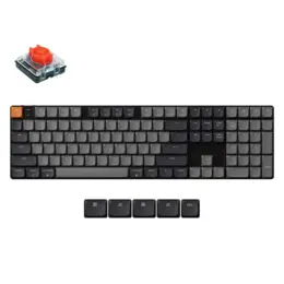 Keychron K5 QMK gaming toetsenbord V2 white backlight red