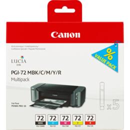 Canon PGI-72 Multi pack Matte zwart/Cyaan/Magenta/Yellow/Red