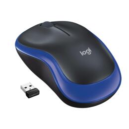 Logitech M185 draadloze muis zwart/blauw