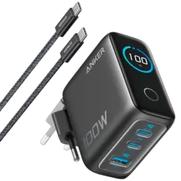 Anker 100W USB-C laptoplader 3 poorts met kabel