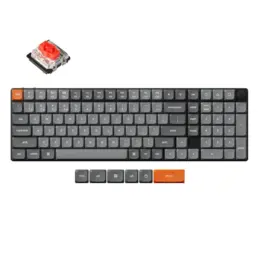 Keychron K17 Max QMK gaming toetsenbord white backlight red