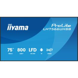 75" iiyama LH7566UHSB-B1AG 4K UHD iiSignage display