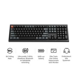 Keychron V6 Ultra 8K toetsenbord red switch zwart