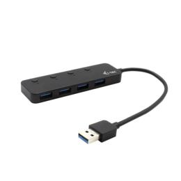 i-tec 4 poorts USB 3.0 metalen charging hub + On/Off knop
