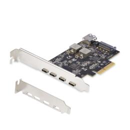 StarTech 5-poorts PCIe-kaart met 4x USB-C + 1x interne USB-A