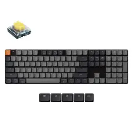 Keychron K5 QMK gaming toetsenbord V2 white backlight banana