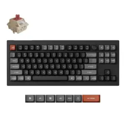 Keychron V3 Ultra 8K toetsenbord Silk POM red switch zwart